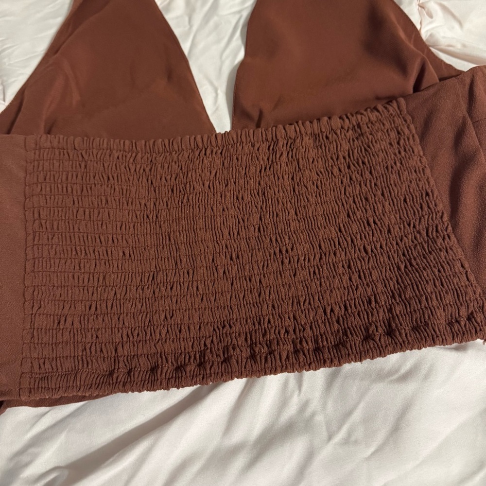 Abercrombie & Fitch Brown Halter Crop Top - Picture 7 of 7